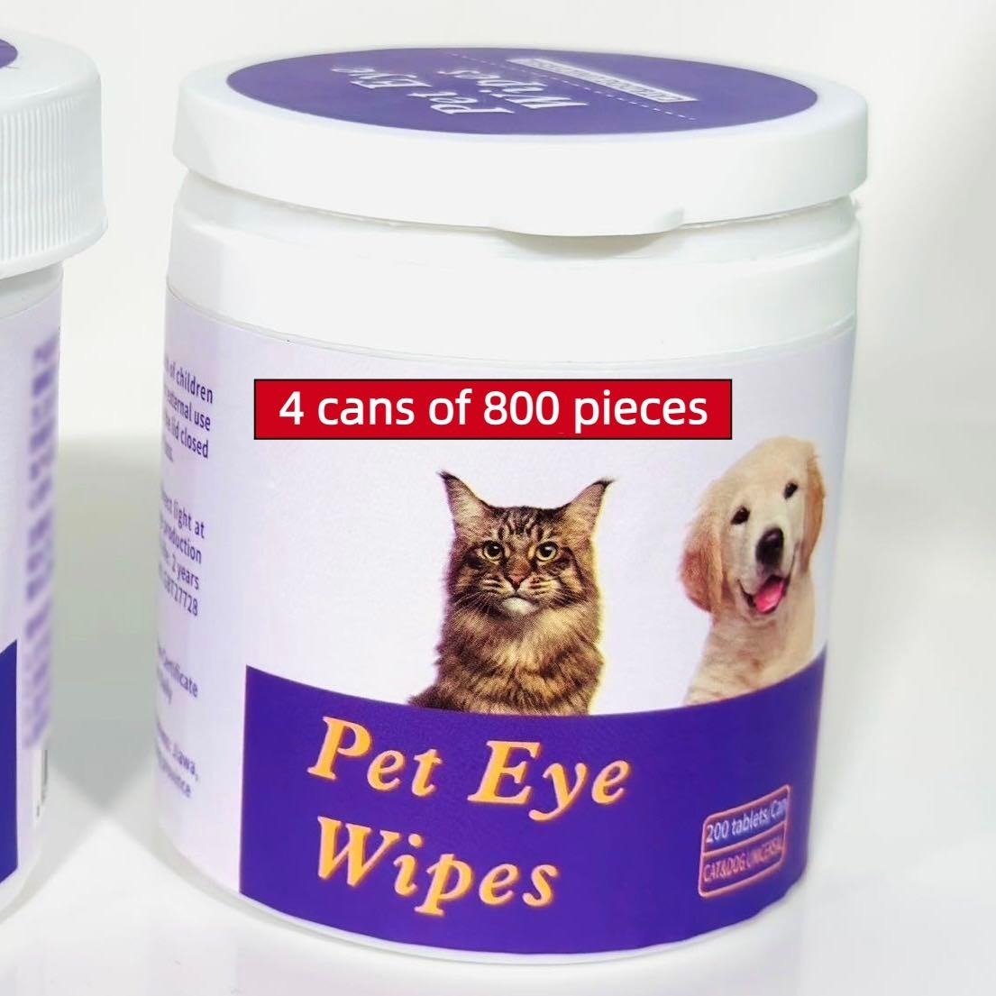 Pet Eye Wipes, 200 Wipes Can Pet Eye