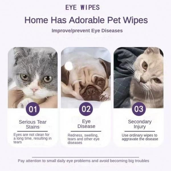 Pet Eye Wipes, 200 Wipes  Can Pet Eye
