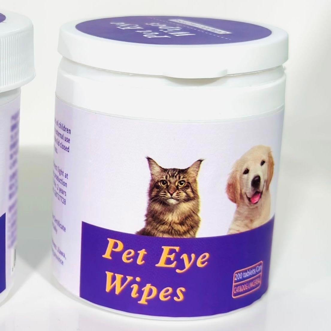 Pet Eye Wipes, 200 Wipes  Can Pet Eye