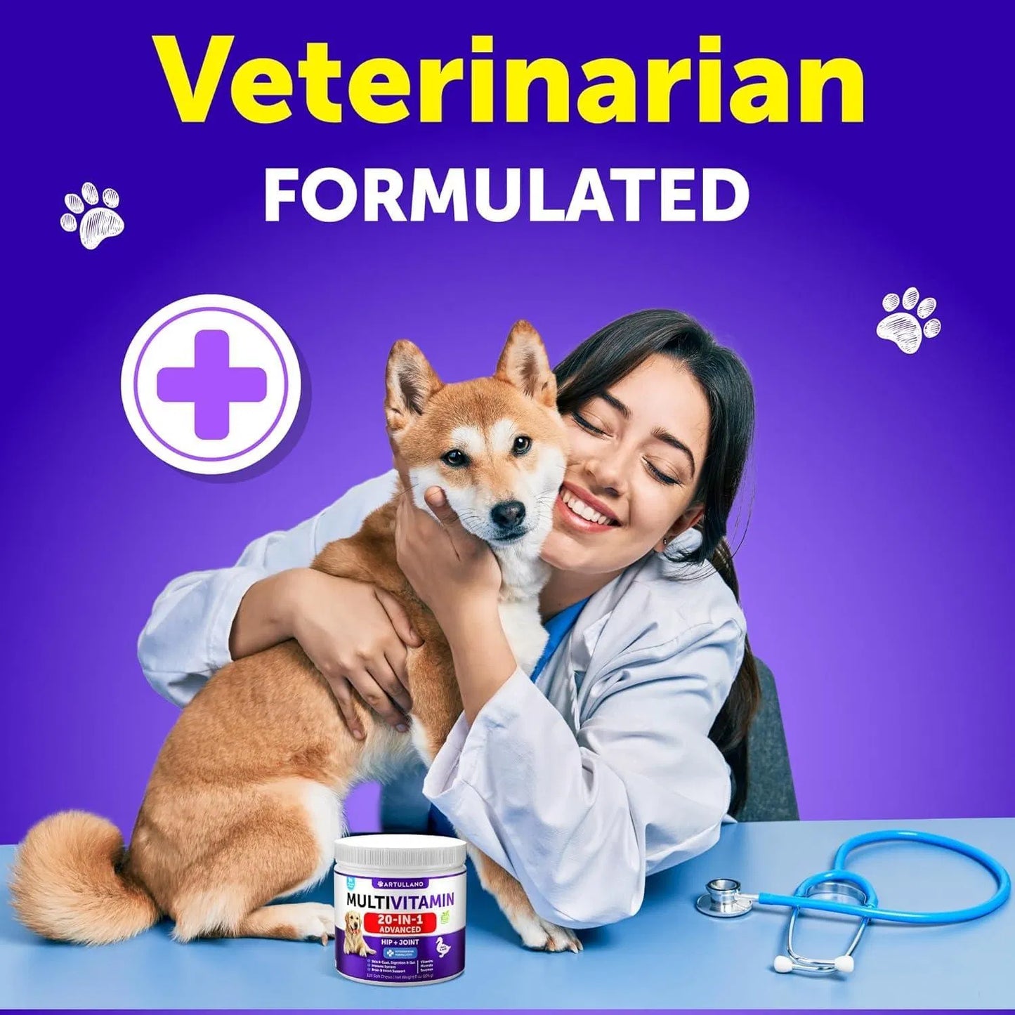 Dog Multivitamin Chewable With Glucosamine 20 In 1 Dog Vitamins