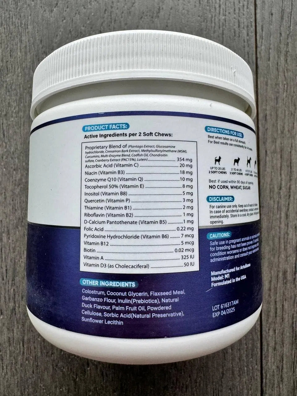 Dog Multivitamin Chewable With Glucosamine 20 In 1 Dog Vitamins
